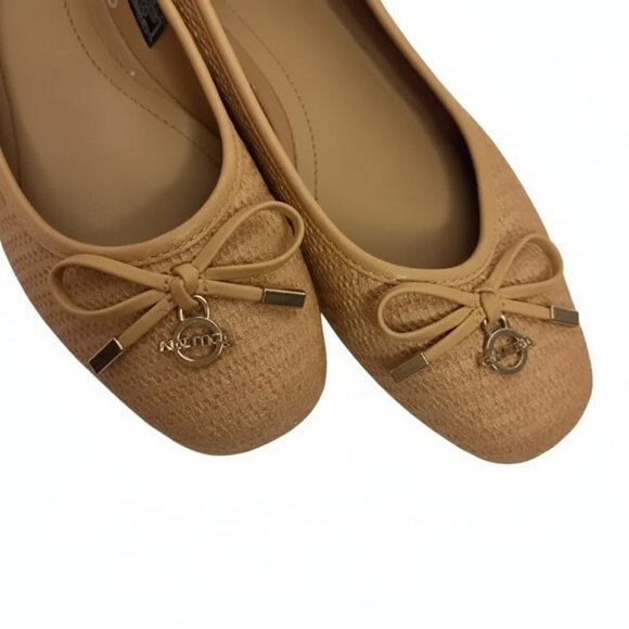 Nautica Tan Ballet Flats 7.5 Woven Texture - Picture 2 of 5